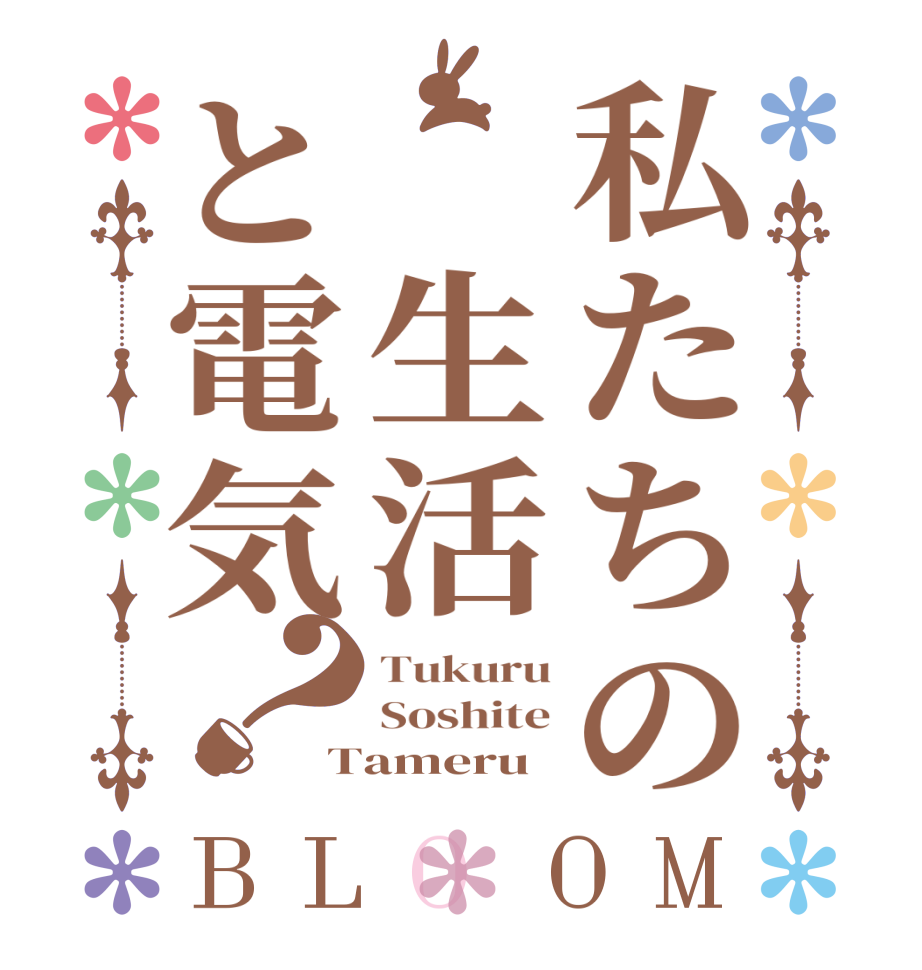 私たちの　生活と電気？BLOOM Tukuru Soshite Tameru