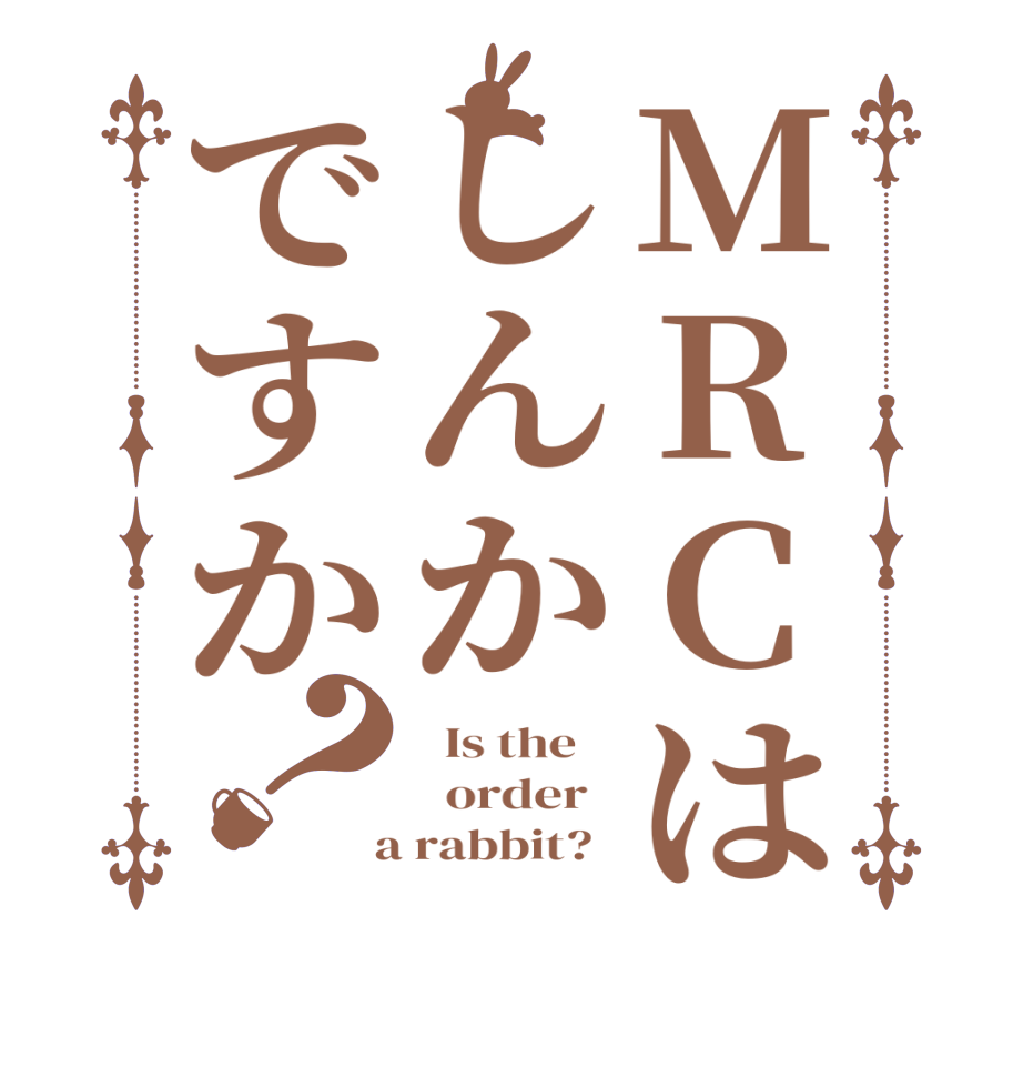 MRCはしんかですか？  Is the      order    a rabbit?  