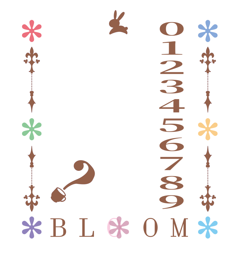 0123456789？BLOOM       