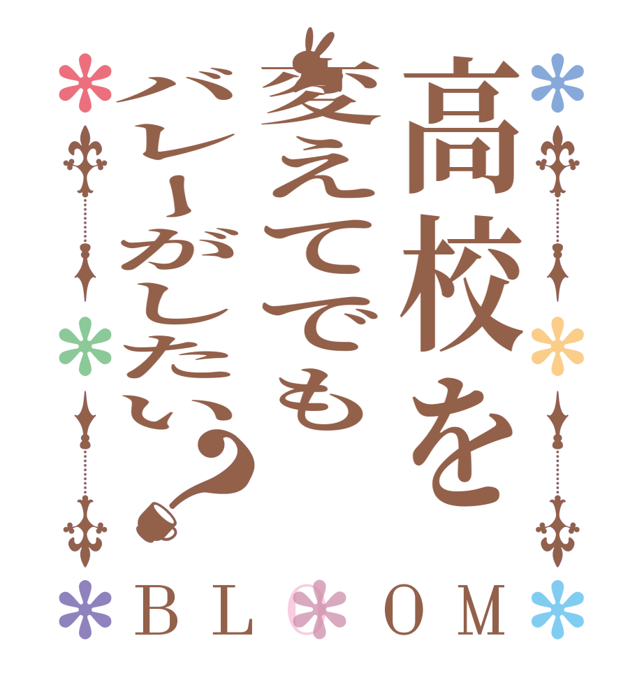 高校を変えてでもバレーがしたい？BLOOM     