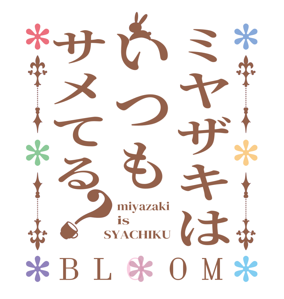 ミヤザキはいつもサメてる？BLOOM miyazaki is  SYACHIKU