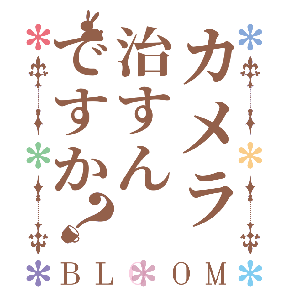 カメラ治すんですか？BLOOM   