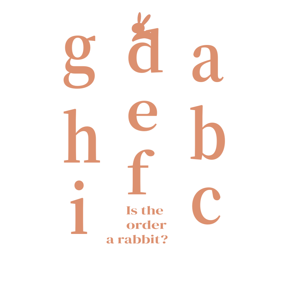abcdefghi  Is the      order    a rabbit?  