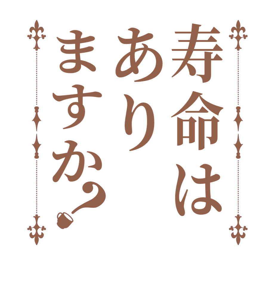 寿命はありますか？  