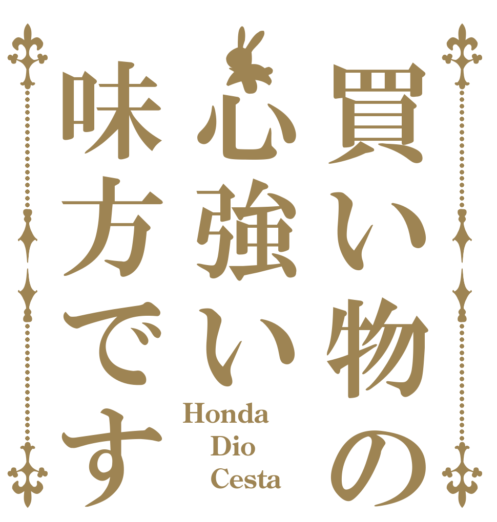 買い物の心強い味方です Honda Dio    Cesta