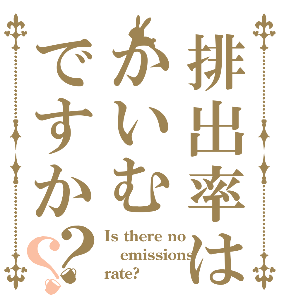 排出率はかいむですか？？ Is there no emissions rate?