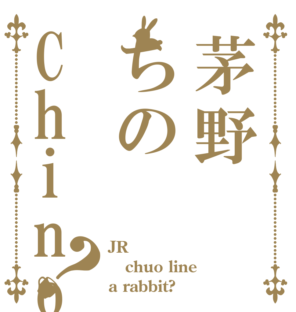 茅野ちのChino？ JR chuo line a rabbit?