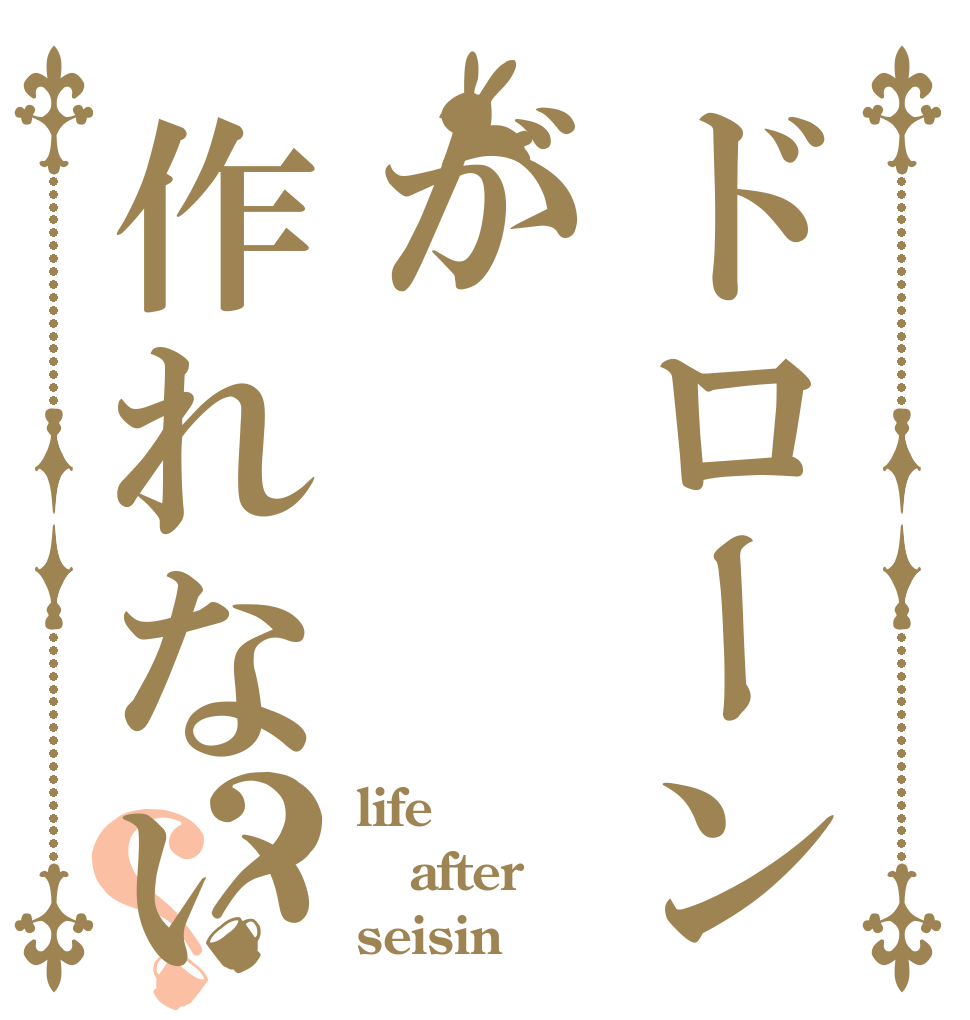 ドローンが作れない？？ life after seisin