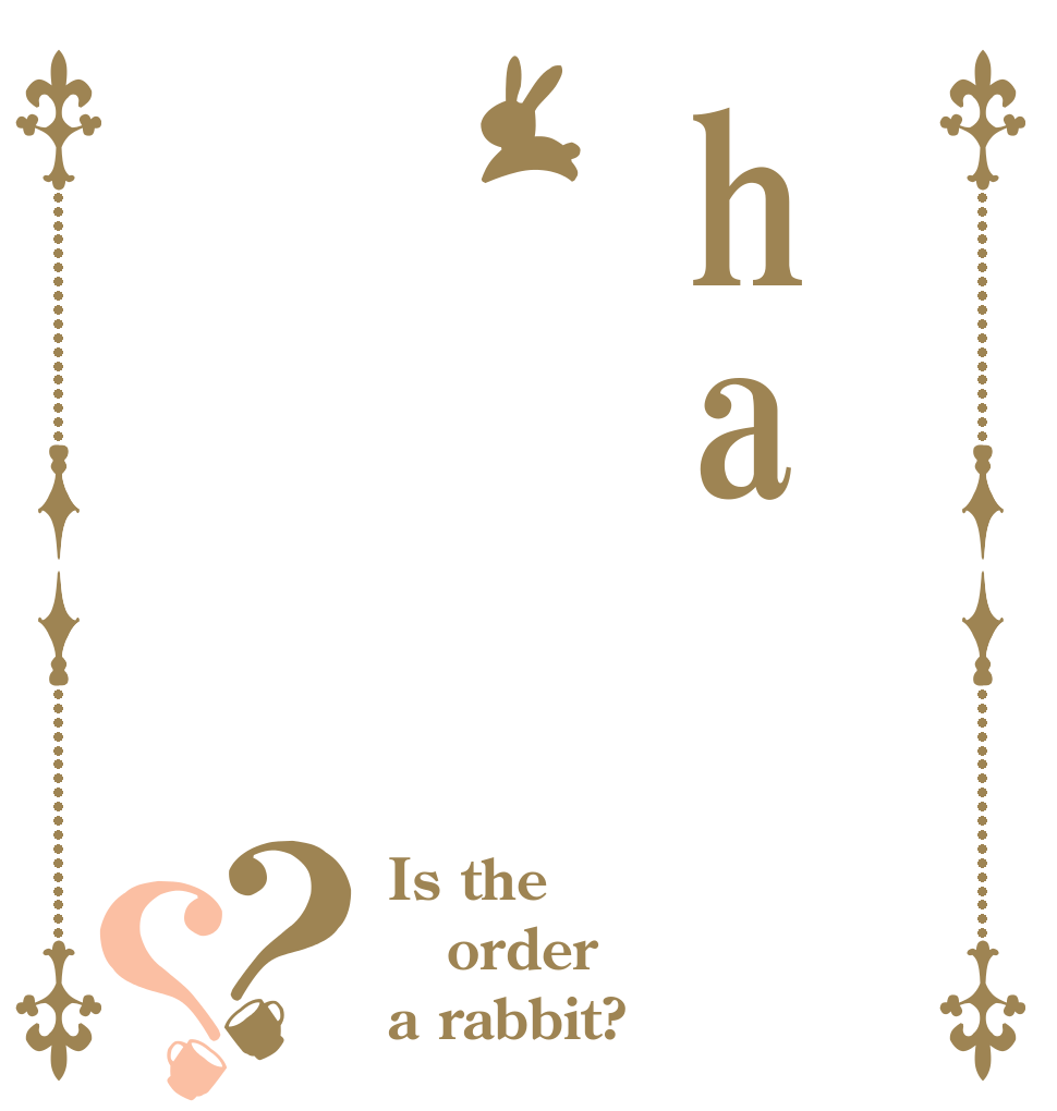 ha？？ Is the order a rabbit?