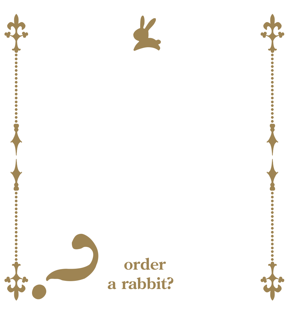 ？  order a rabbit?
