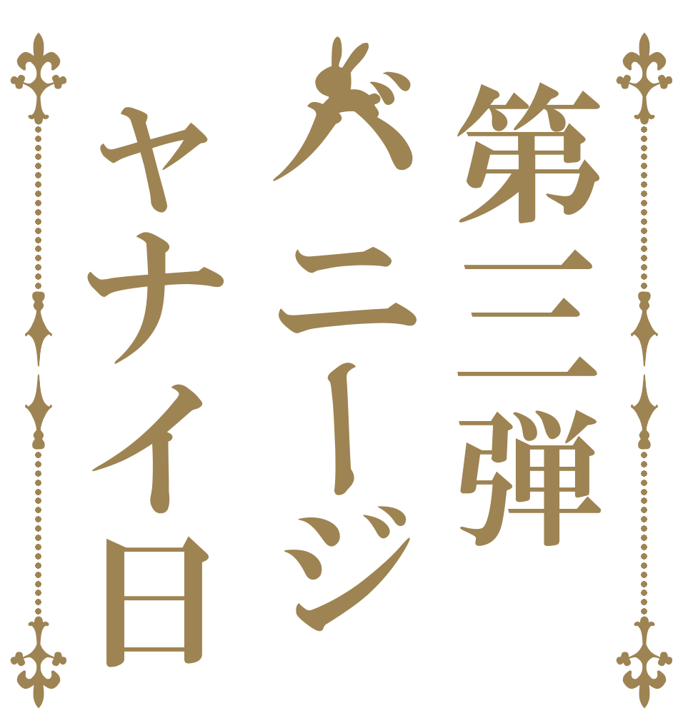 第三弾バニージャナイ日   