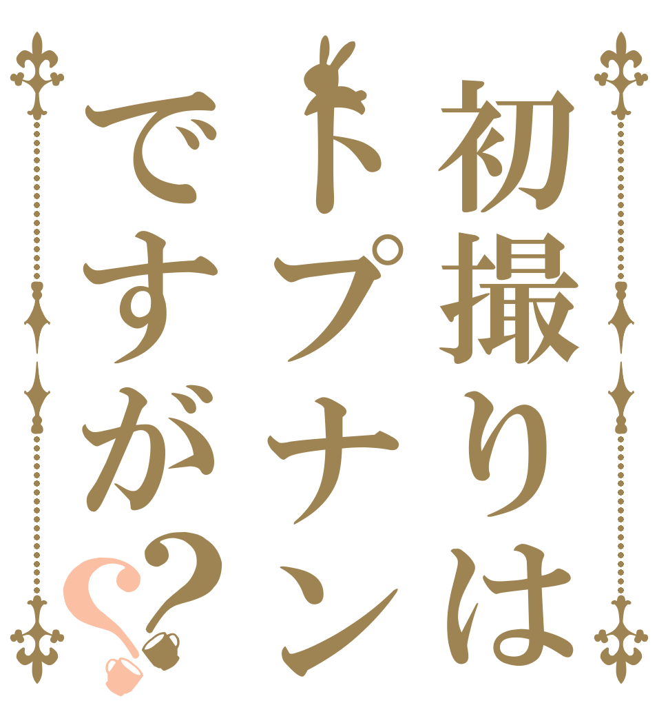 初撮りはトプナンですが？？    