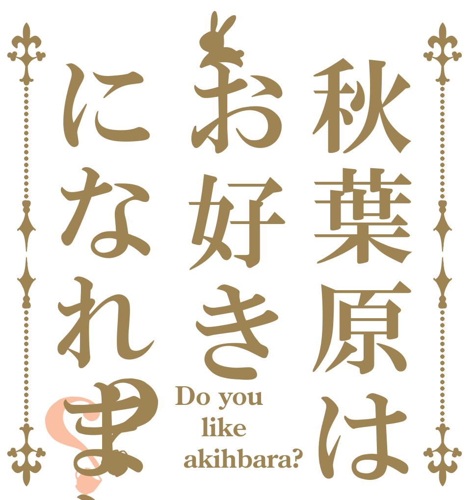秋葉原はお好きになれましたか？？ Do you  like  akihbara?