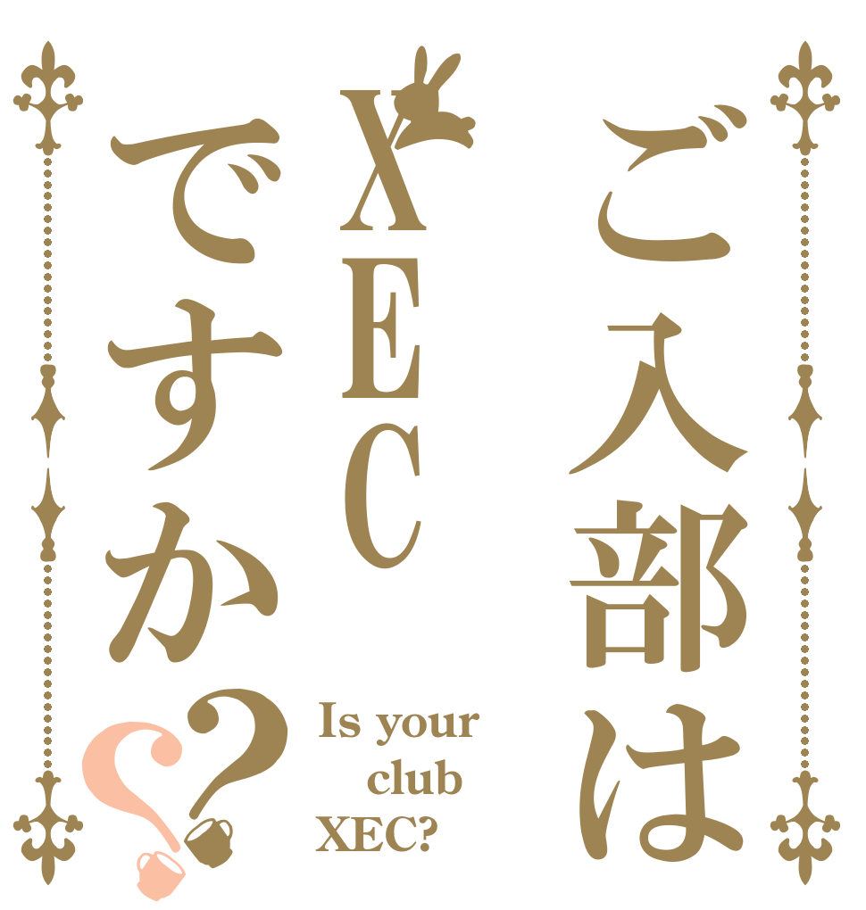 ご入部はXECですか？？ Is your  club XEC?