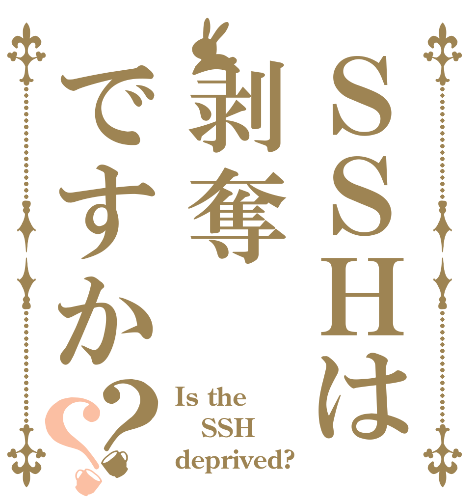 ＳＳＨは剥奪ですか？？ Is the SSH deprived?