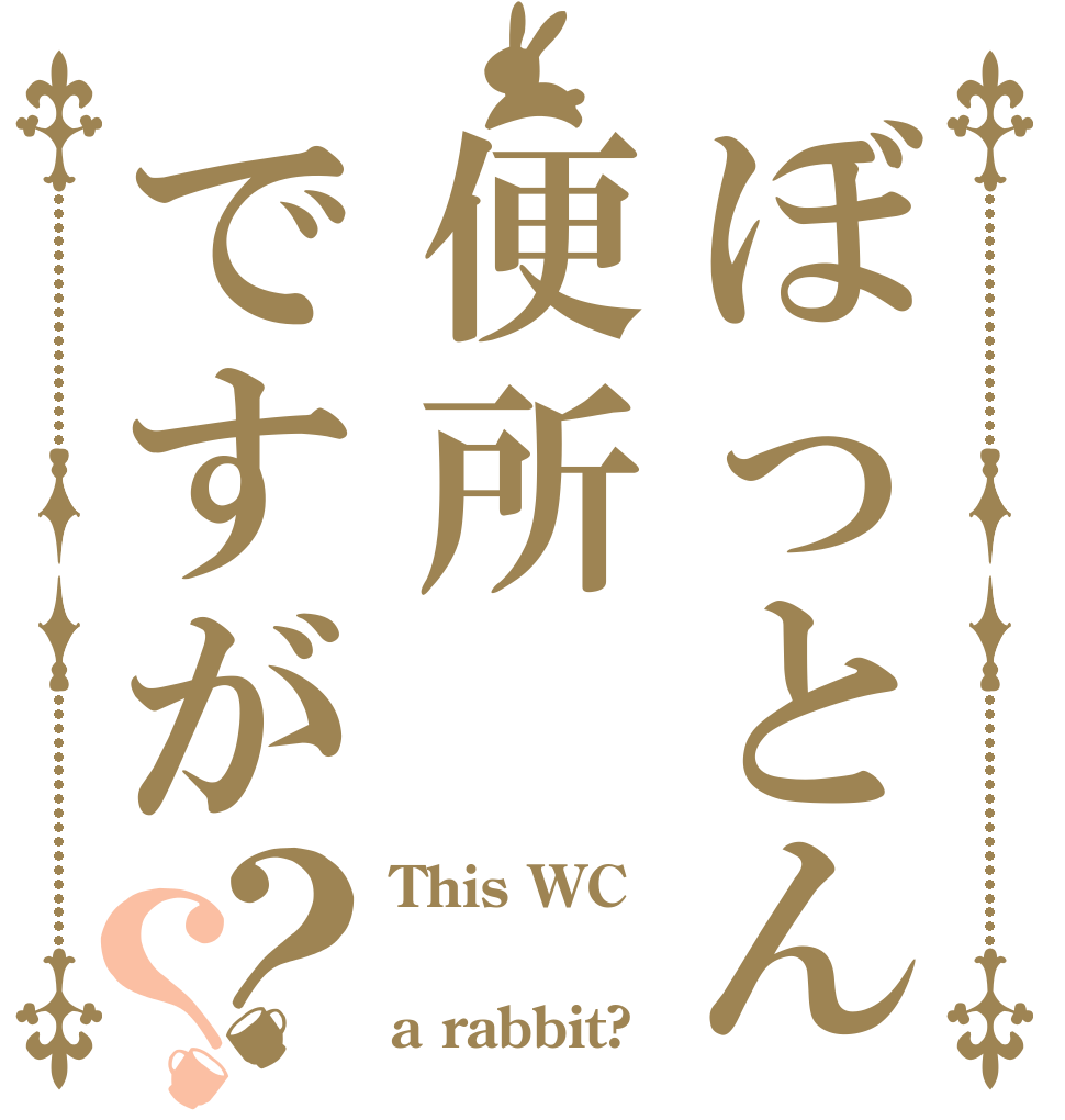 ぼっとん便所ですが？？ This WC  a rabbit?