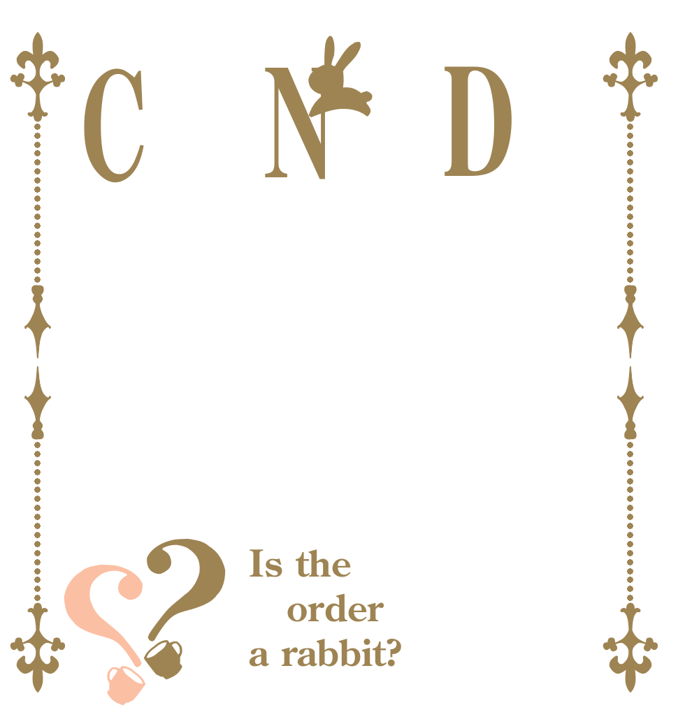 DNC？？ Is the order a rabbit?