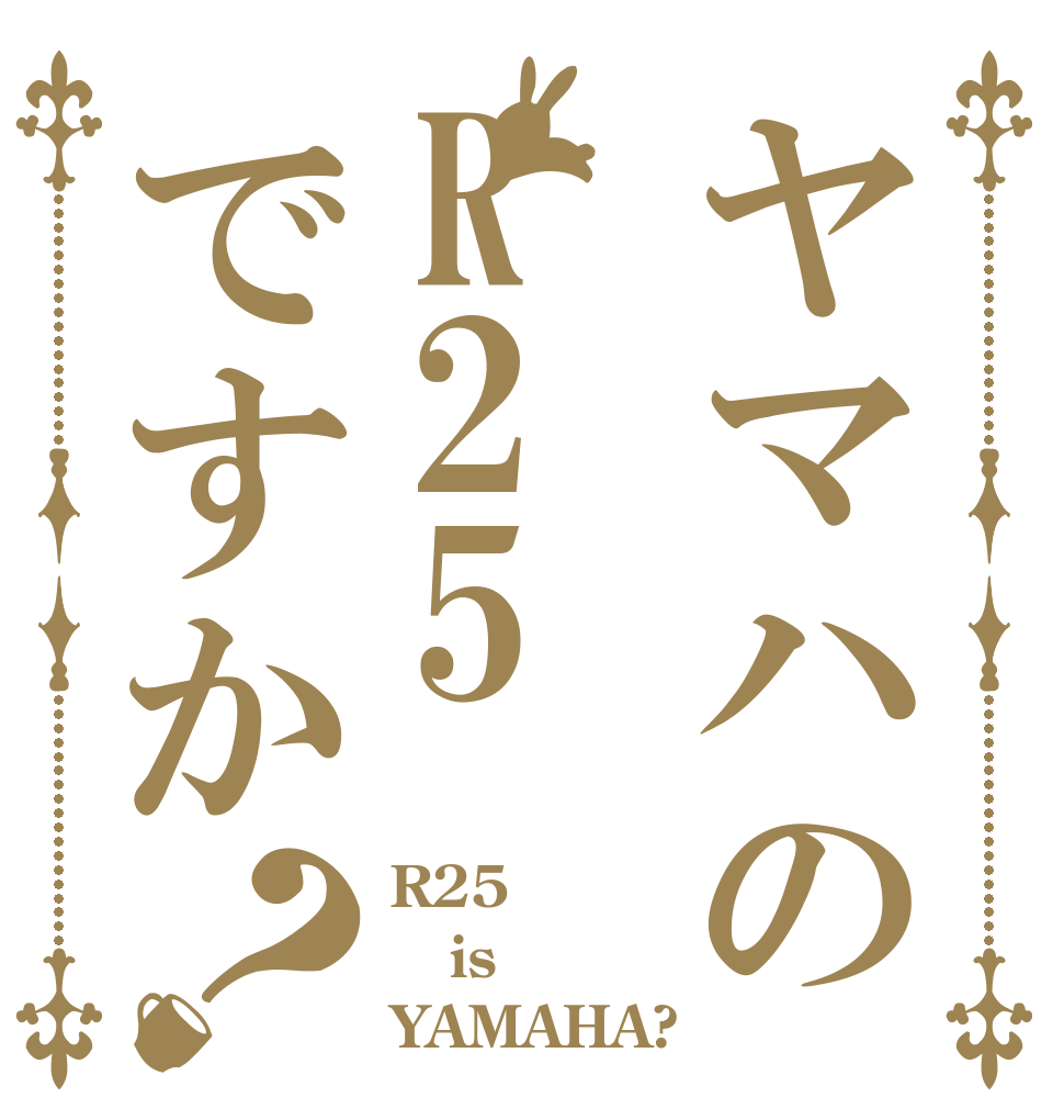 ヤマハのR25ですか？ R25 is YAMAHA?
