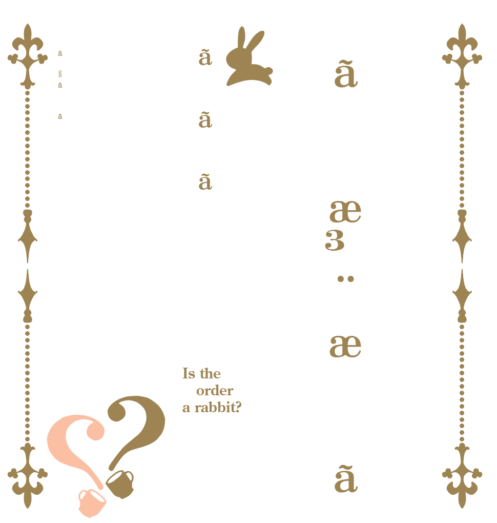 ãæ³¨æããããã§ãã？？ Is the order a rabbit?