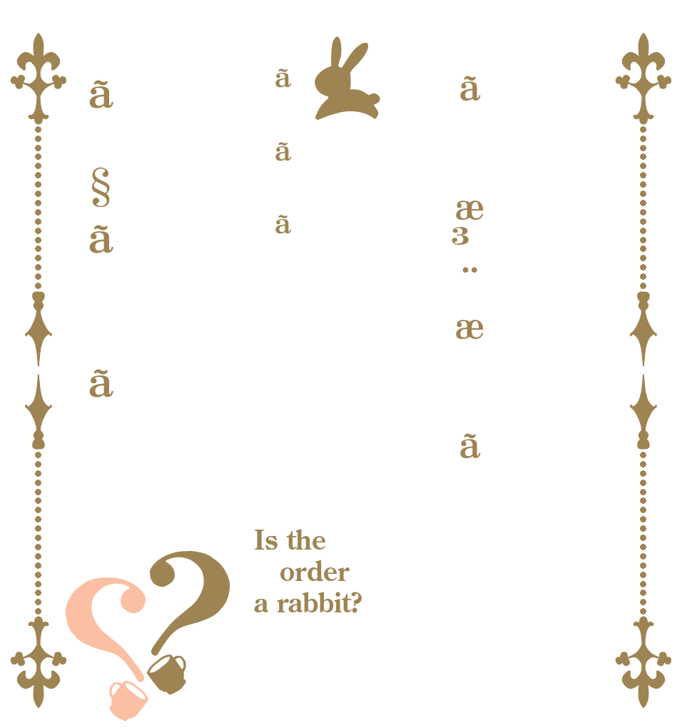 ãæ³¨æããããã§ãã？？ Is the order a rabbit?