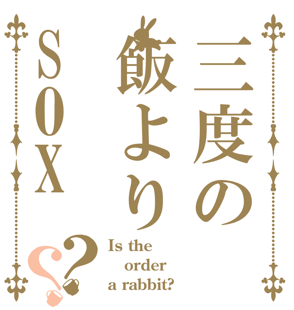 三度の飯よりS0X？？ Is the order a rabbit?