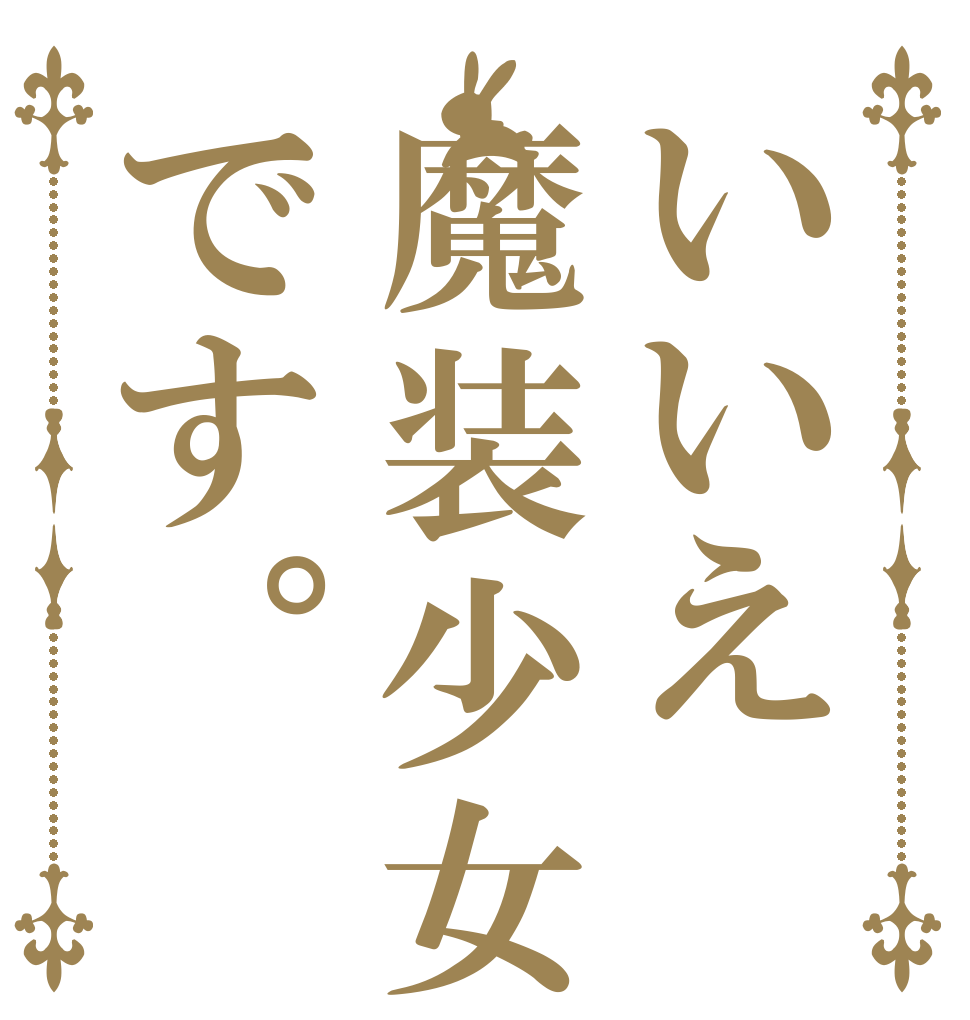 いいえ魔装少女です。   