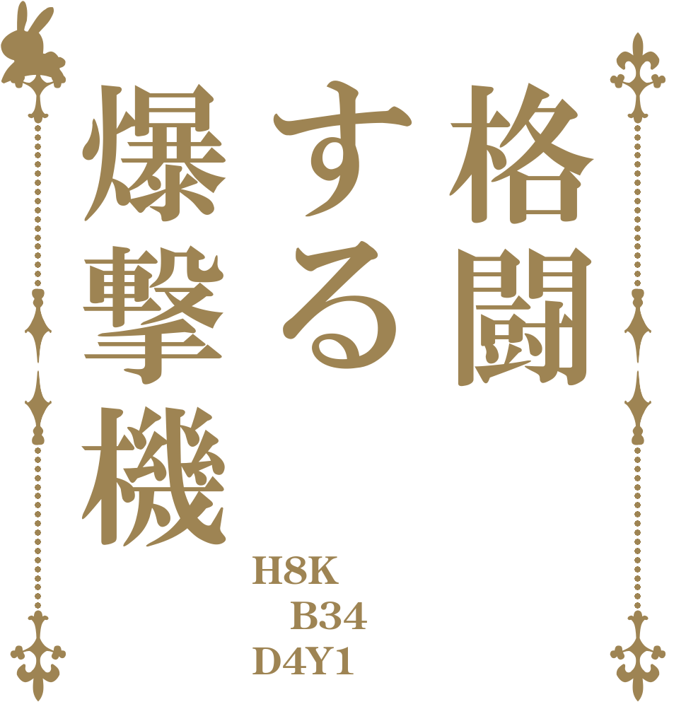 格闘する爆撃機 H8K B34 D4Y1