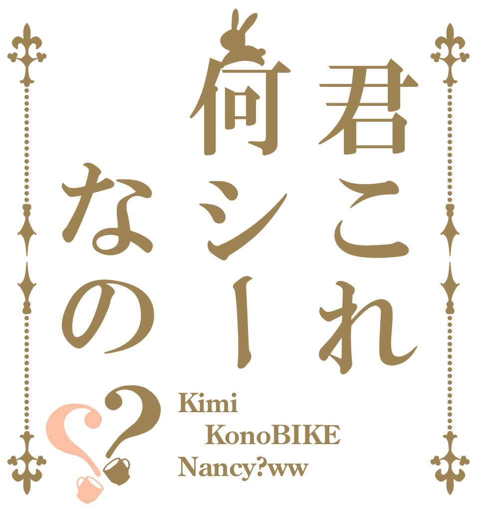 君これ何シー なの？？ Kimi KonoBIKE Nancy?ww