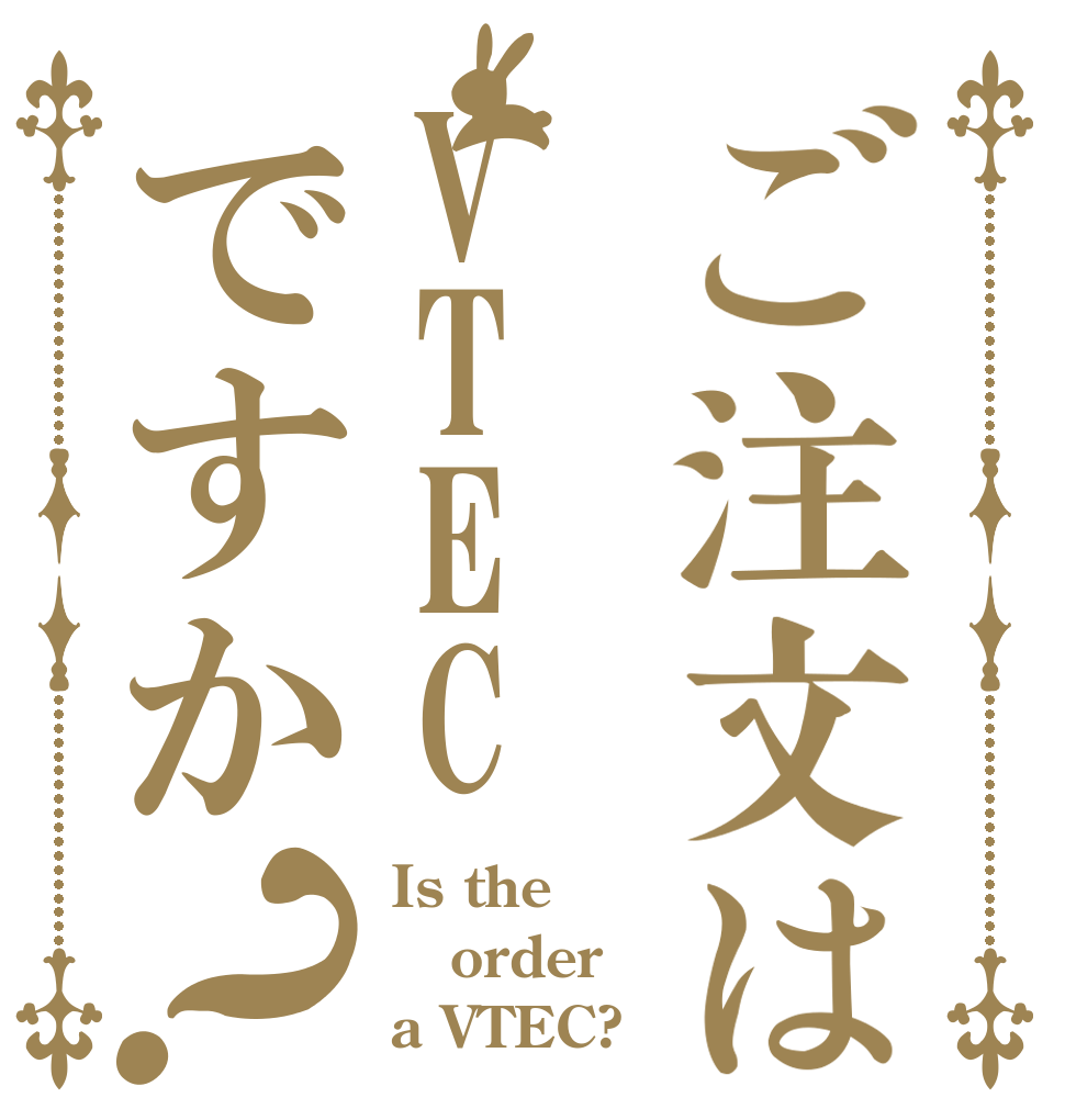 ご注文はVTECですか？ Is the order a VTEC?